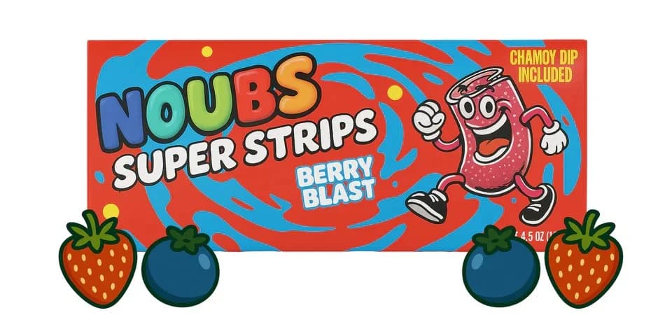 3-Pack Noubs Super Strips with Chamoy Dip